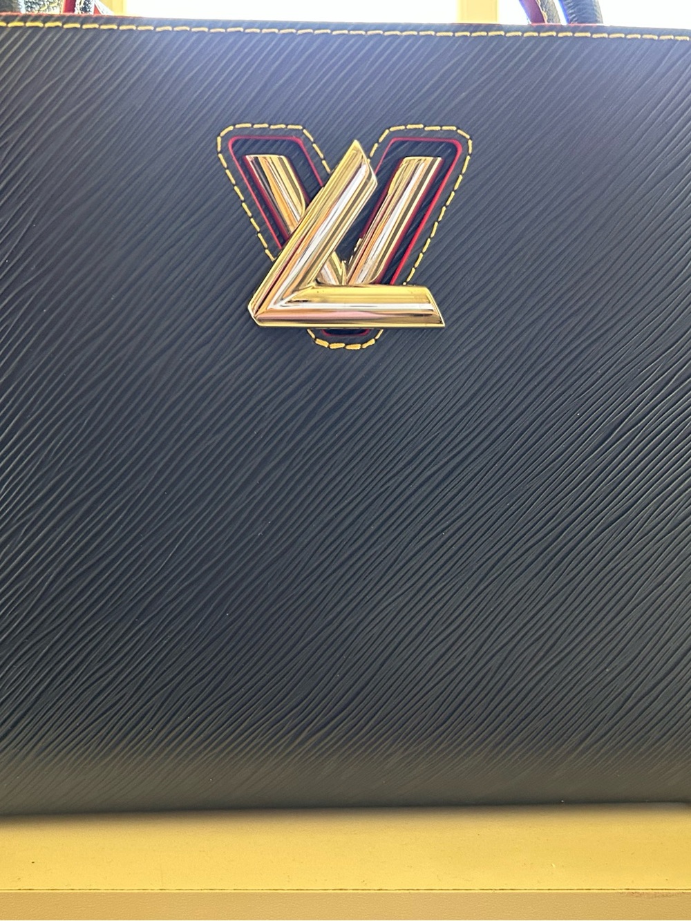 Louis Vuitton Black Epi Leather Crossbody with Gold LV and Yellow Trim